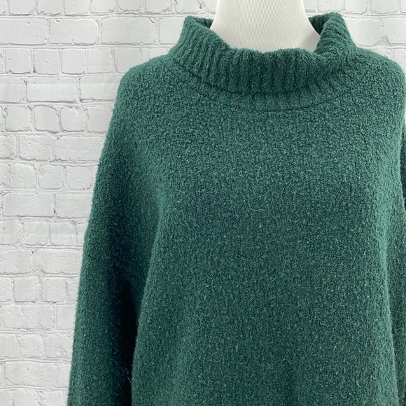 Rachel Zoe Medium Women’s Turtleneck Emerald Green Holiday Wool Alpaca Blend - Picture 1 of 9